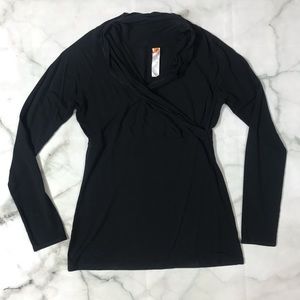 Lucy Black Cross Front Top